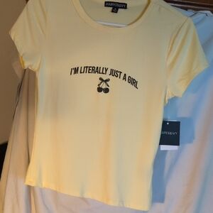 Harper Yellow Short Sleeve Tee Casual Knit